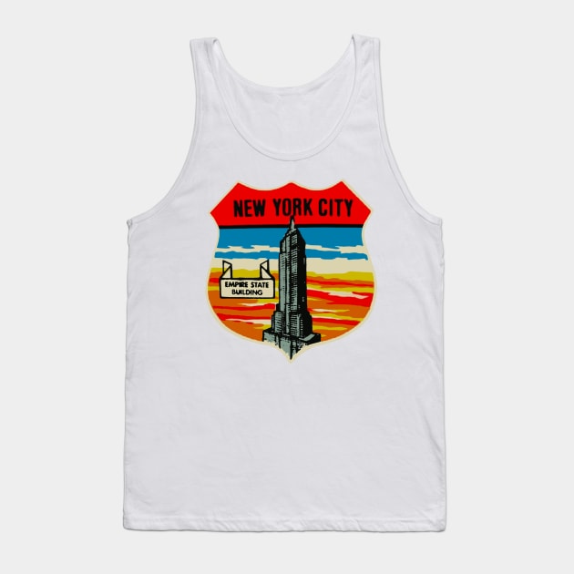 Vintage Empire State Decal Tank Top by zsonn